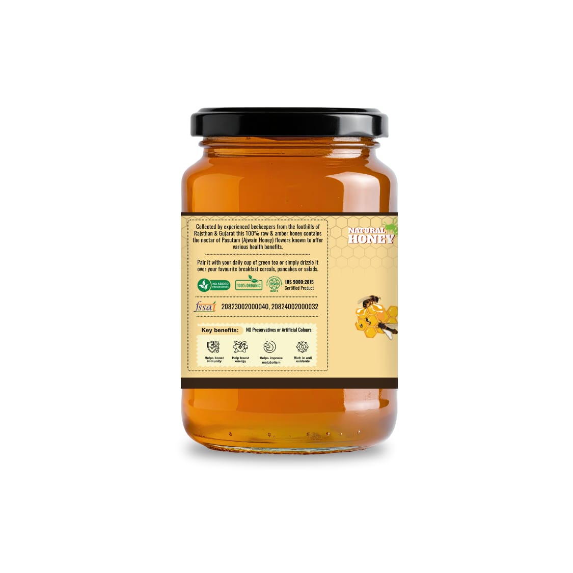 Pasutam Raw Ajwain Honey | 100% Pure & Natural | Unfiltered Honey for Digestion & Immunity