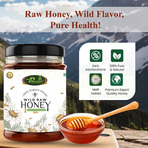 Wild Raw Unfiltered Honey pasutam 