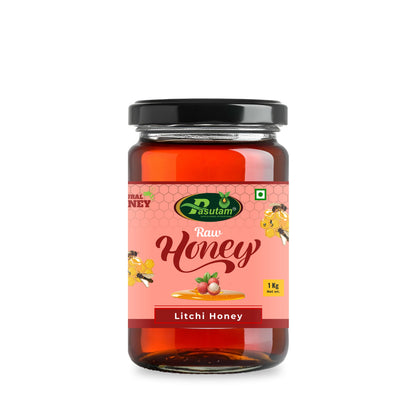 Pasutam Raw Litchi Honey | 100% Pure & Natural | Light & Aromatic Unfiltered Honey