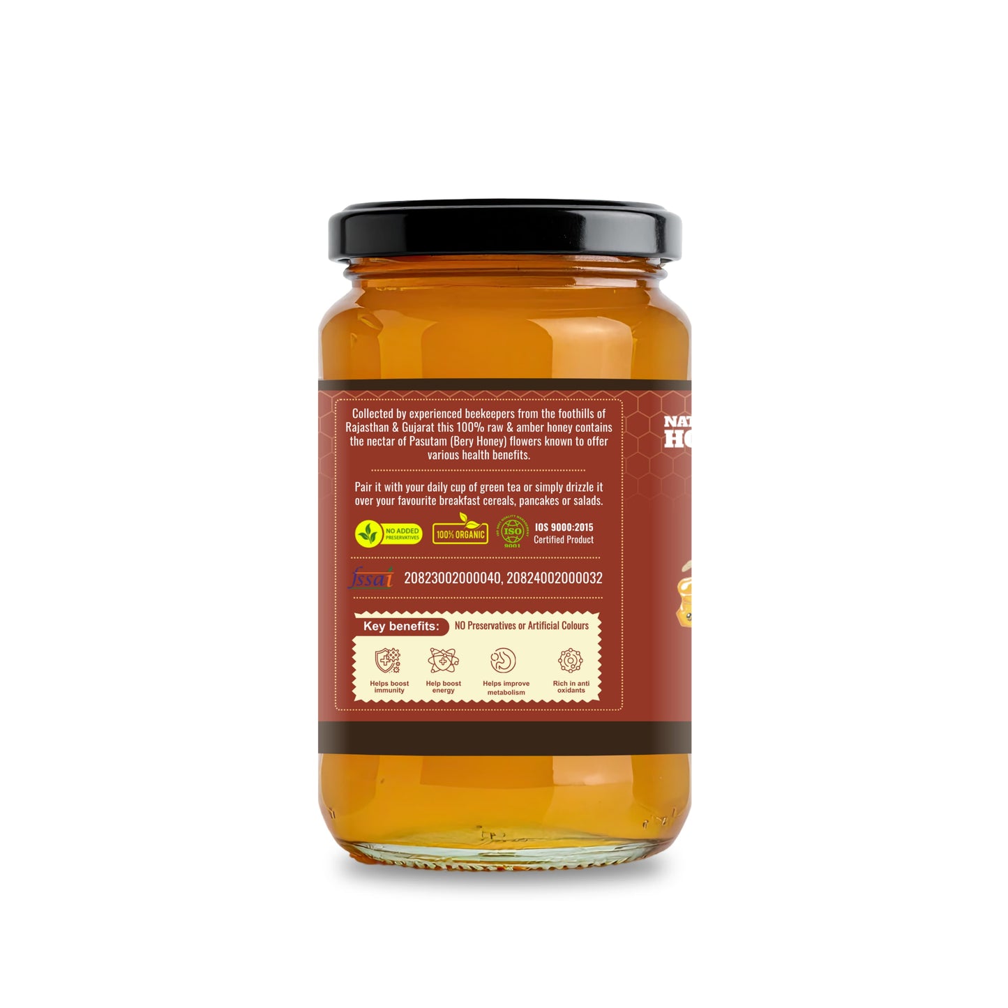 Pasutam Raw Berry Honey | 100% Pure & Natural | Unfiltered Honey with Rich Antioxidants